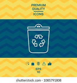 Trash can, recycle bin symbol icon