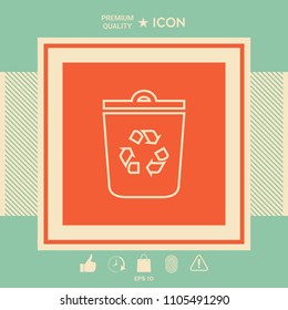 Trash can, recycle bin symbol icon