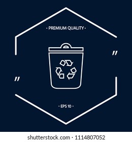 Trash can, recycle bin symbol icon