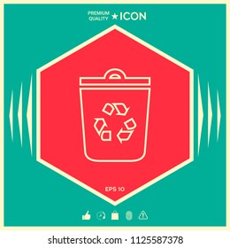 Trash can, recycle bin symbol icon