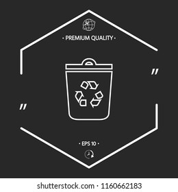 Trash can, recycle bin symbol icon