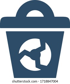 Trash can, icono del símbolo de la papelera de reciclaje.Concepto de ecología.