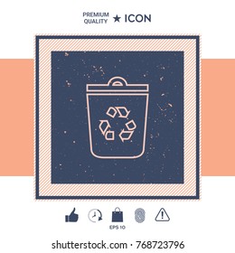 Trash can, recycle bin symbol icon