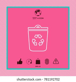 Trash can, recycle bin symbol icon