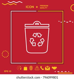 Trash can, recycle bin symbol icon