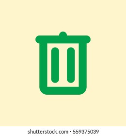 Trash can, recycle bin thick line icon, outline vector sign, linear simple pictogram. Delete symbol, logo illustration
