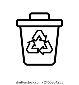 papelera de reciclaje , icono de Vector	