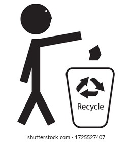 Trash can recycle vector streaks