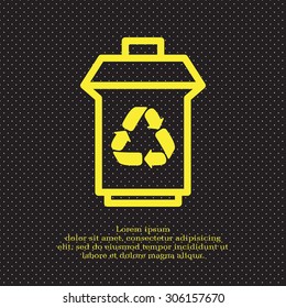 trash can with recycling symbol (icon)