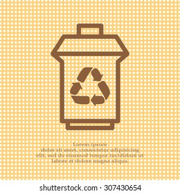 trash can with recycling symbol (icon)