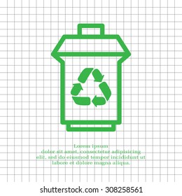 trash can with recycling symbol (icon)