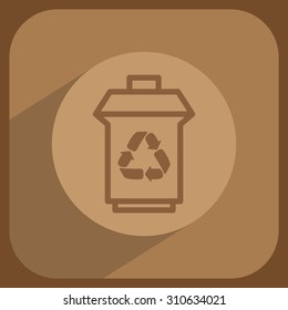 trash can with recycling symbol (icon)