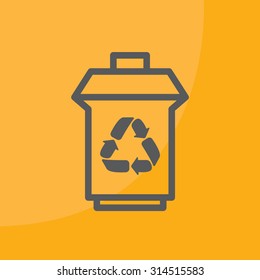 trash can with recycling symbol (icon)