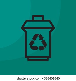 trash can with recycling symbol (icon)