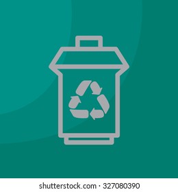 trash can with recycling symbol (icon)