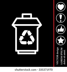 trash can with recycling symbol (icon)