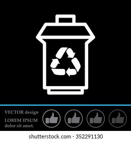 trash can with recycling symbol (icon)