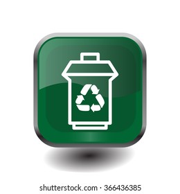 trash can with recycling symbol (icon)