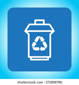 trash can with recycling symbol (icon)