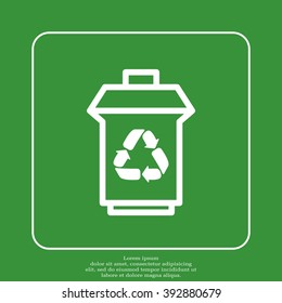 trash can with recycling symbol (icon)