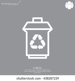 trash can with recycling symbol (icon)