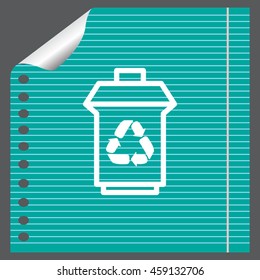 trash can with recycling symbol (icon)