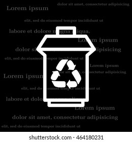 trash can with recycling symbol (icon)