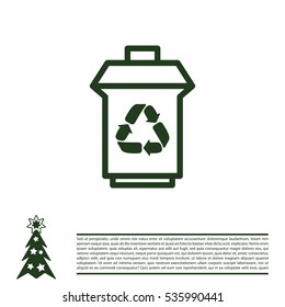 trash can with recycling symbol (icon)