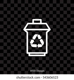 trash can with recycling symbol (icon)