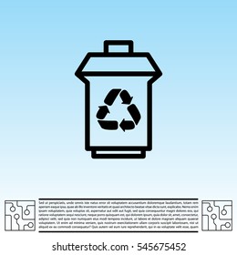 trash can with recycling symbol (icon)