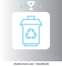 trash can with recycling symbol (icon)
