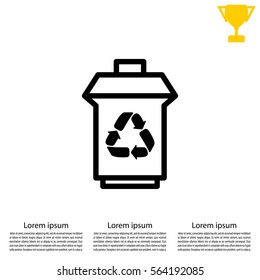 trash can with recycling symbol (icon)