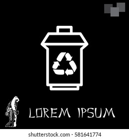 trash can with recycling symbol (icon)