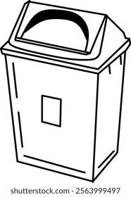 trash can to remind people to throw away trash in the right place.