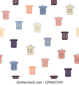 Trash can repeat pattern. Ideal for fabric,paper,wrap,t-shirt,textile, poster, card, scrapbooking, birthday and party invitation, wallpaper or background.
