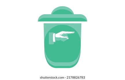 Basura, Basura. Icono de vector plano. símbolo en el fondo blanco. Trash Can, Rubbish Bin plantilla de diseño de signos para elementos de interfaz de usuario web y móvil