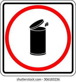 trash can sign