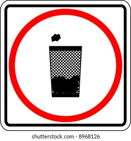 trash can sign