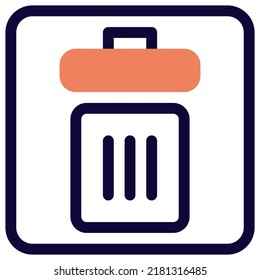 Trash can sign for pedestrian to throw litter