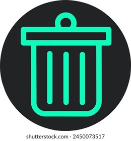 Trash can sign stock illustration