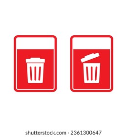 trash can sign vector illustration eps.