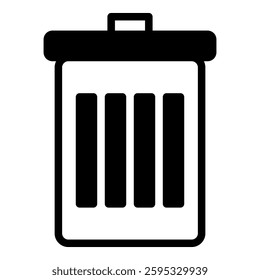 Trash can simple icon vector illustration for ui ux needs