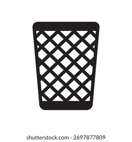 ícone simples de lata de lixo, ilustração vetorial