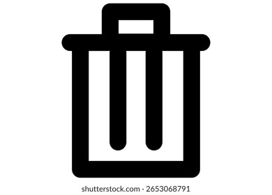 Icono de línea simple de papelera