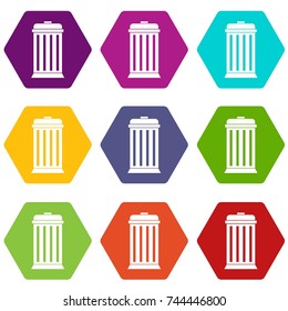 Trash can in simple style isolated on white background vector illustration