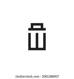 Abfall kann einfache Symbol-Logo-Vektorgrafik