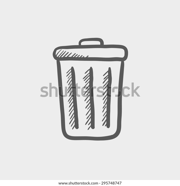 trash can drawing