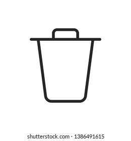 Trash Can Social Media Icon Isolated On White Background. Deleted Symbol Modern Simple Vector For Web Site Or Mobile App