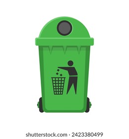 Trash can, street trash can. Vector illustration.
