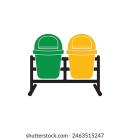 Trash can symbol icon,design vector illustration template